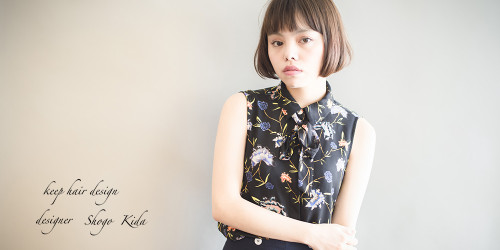 口コミで人気の自由が丘の美容室（ヘアアロン,美容院）keep hair designが提案するトレンドアッシュヘアカラーボブヘアスタイル